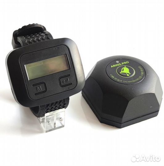 Бургер черный кнопка вызова официанта часы Эконом