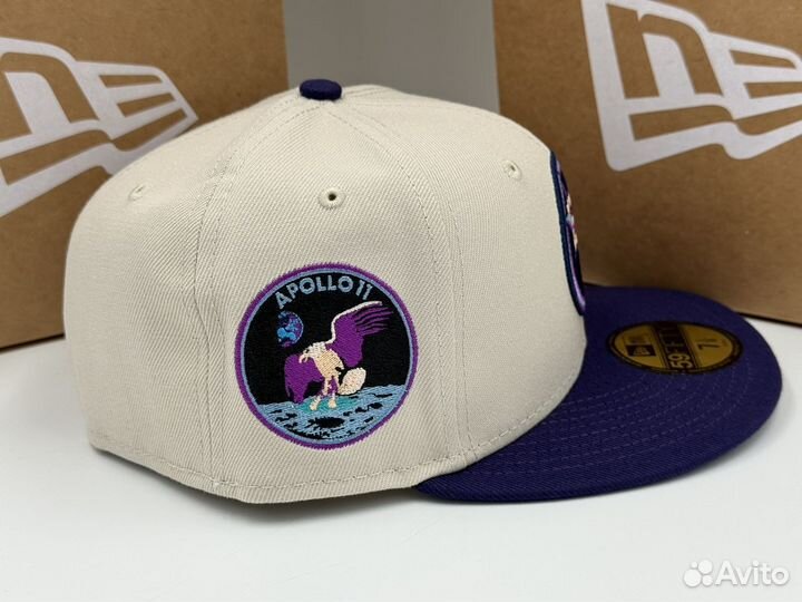 Бейсболка New Era MLB Astros Cream-Purple 7 1/8