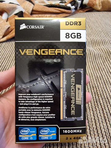 Оперативная память Corsair 4гбx2 DDR3 1600 мгц