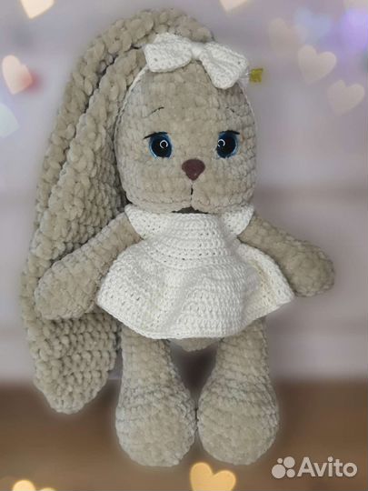 Мягкая игрушка заяц. Амигуруми
