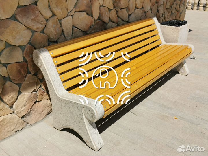 Скамья из бетона классик от производства