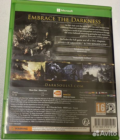 Dark souls 3 Xbox one