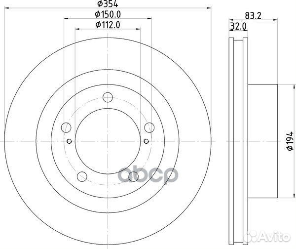 Диск тормозной перед ND1127K nisshinbo