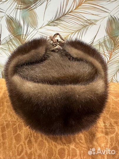 Норковая шапка ушанка мужская новая