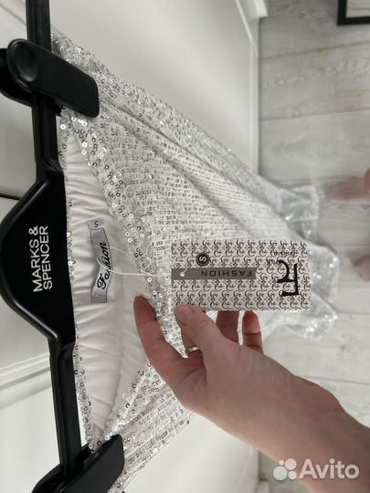 Новая юбка в пол с пайетками (S)