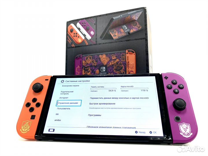 Nintendo switch oled pokemon scarlet 64 128 гб