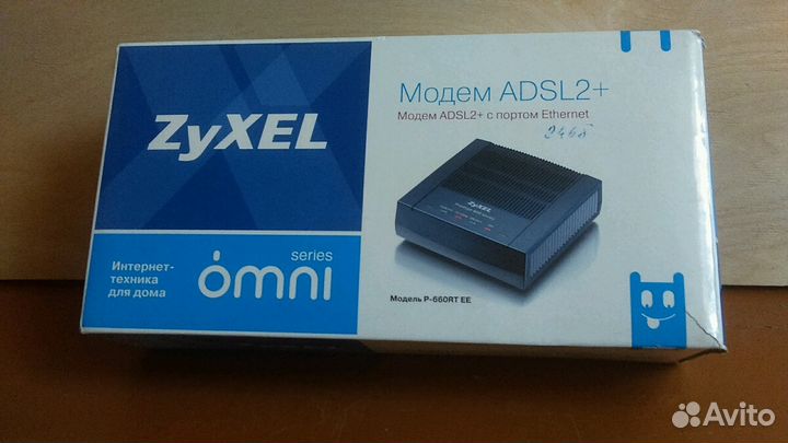 Модем adsl2+ zyxel P-660RT EE
