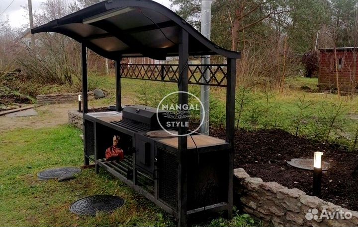 Мангал с крышей