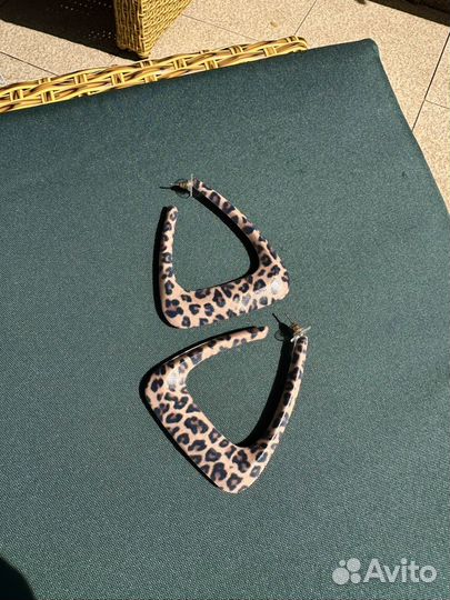 Серьги конго леопард
