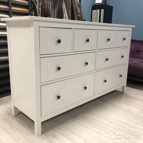 Hemnes хемнэс комод с 8 ящиками белая морилка