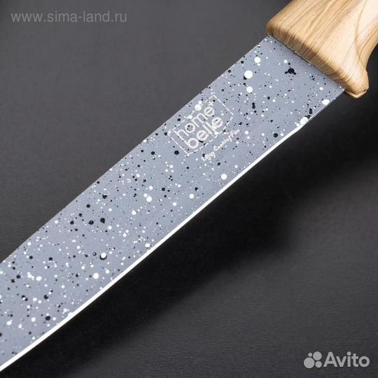 Нож с антиналипающим покрытием Доляна «Гранит», ле