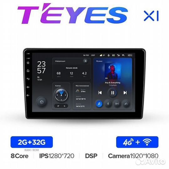 Автомагнитола Teyes X1 4G Новая