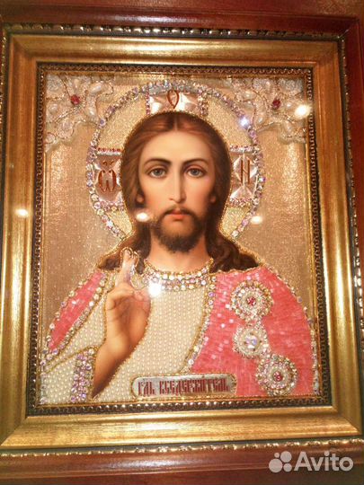 Икона бисер камни