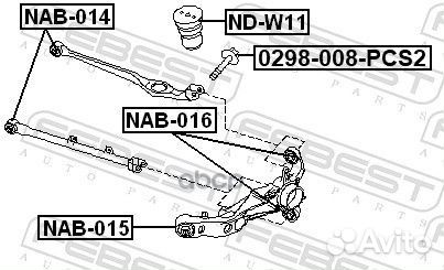 Болт подвески honda civic/CR-V 06-11 0298-008-P