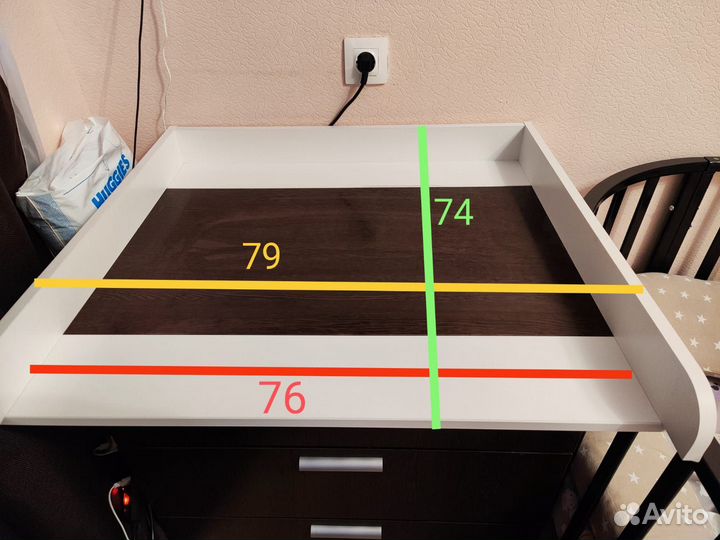 Пеленальный столик на комод+матрасик