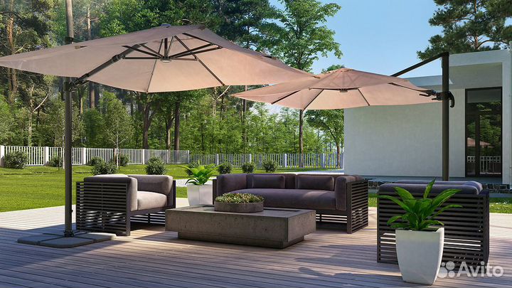 Зонт для дачи и сада боковой