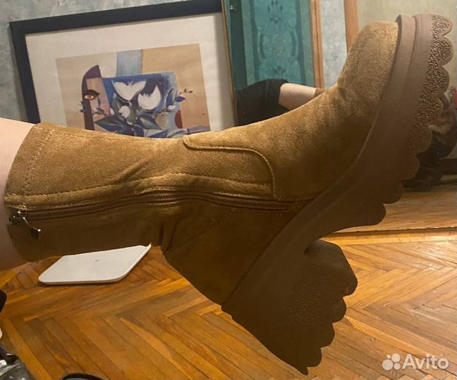 Ботинки стильные.Высокая подошва