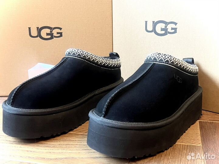 Ugg tazz tasman black Угги женские на платформе