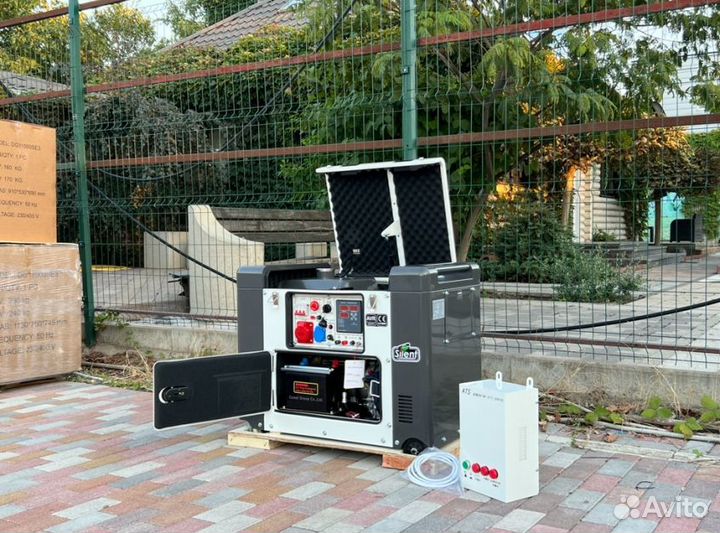 Дизельный генератор 10 кВт g-power трехфазный 1100