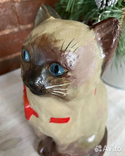 Копилка гипсовая кошка. СССР