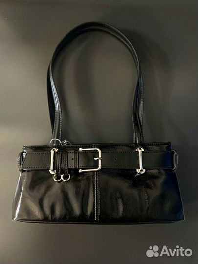 Сумка из натуральной лаковой кожи