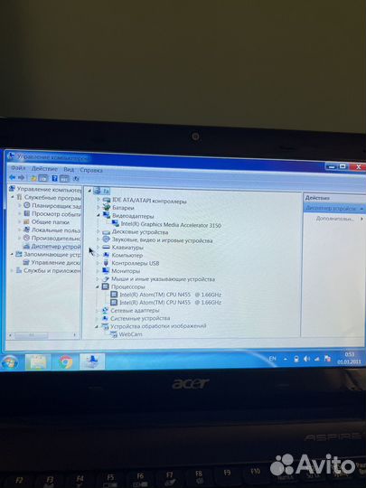 Нетбук acer aspire one