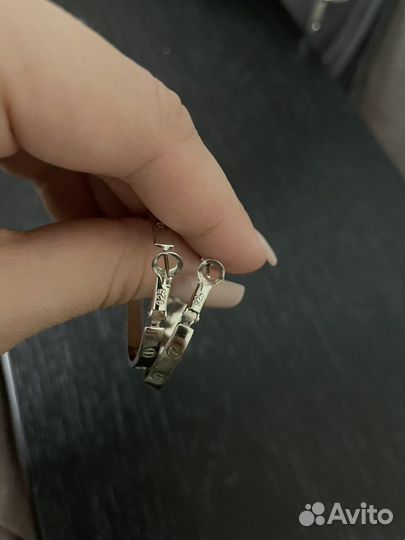 Серьги кольца Cartier