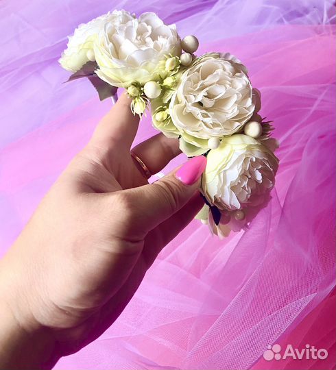 Ободок с цветами