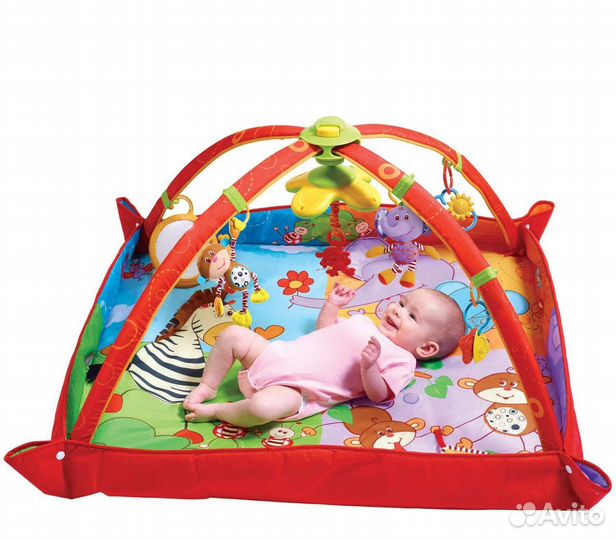 Развивающий коврик tiny love разноцветное safari