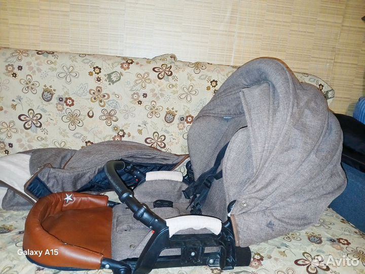Люлька и прогулочный блокот коляска адамех