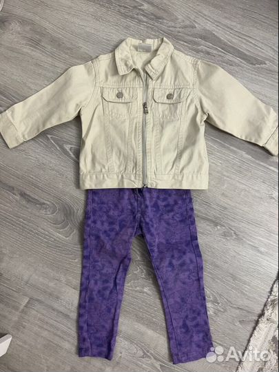 Джинсовая куртка + джинсы для девочки 86-92