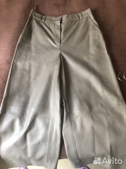 Massimo dutti кожаные брюки