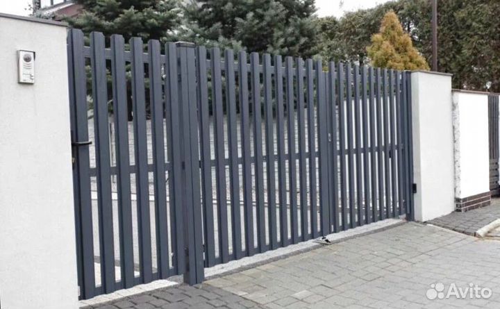 Забор металлический, калитки цена