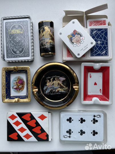 Предметы для сервировки, пепельницы, футляр