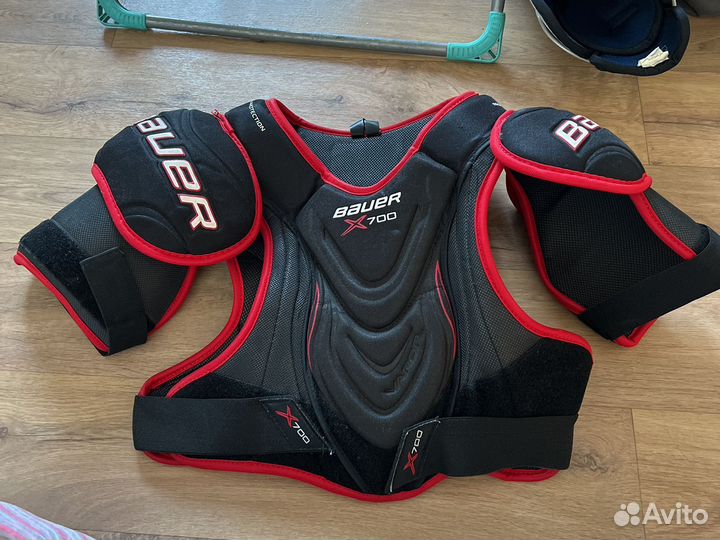 Нагрудник хоккейный взрослый налокотники размер М
