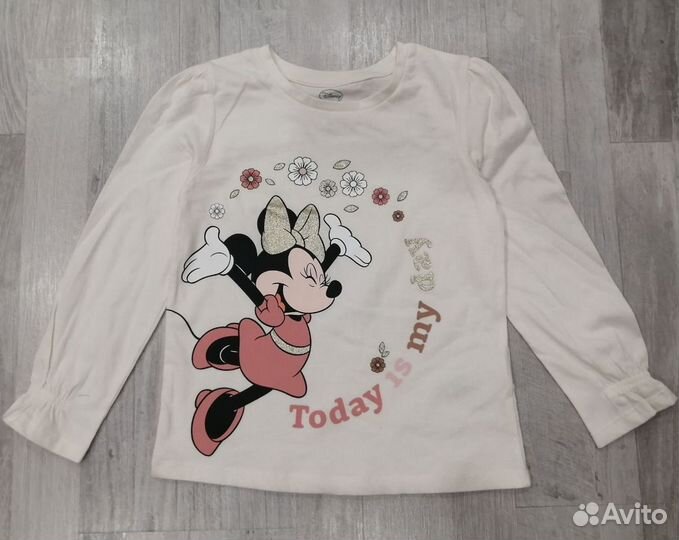 Лонгслив лонг C&A H&M минни маус Mickey mouse