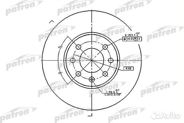 Диск тормозной передний R13 236*20*60 chevrolet la