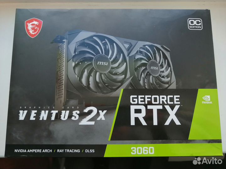 Видеокарта MSI GeForce RTX 3060 ventus 2X 12G OC