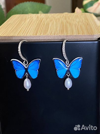 Серьги бабочки