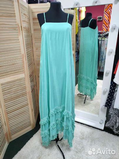 Новый сарафан мятный цвет Италия р.46
