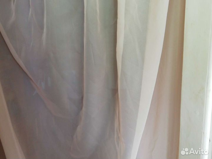 Бежевые гардины 2шт