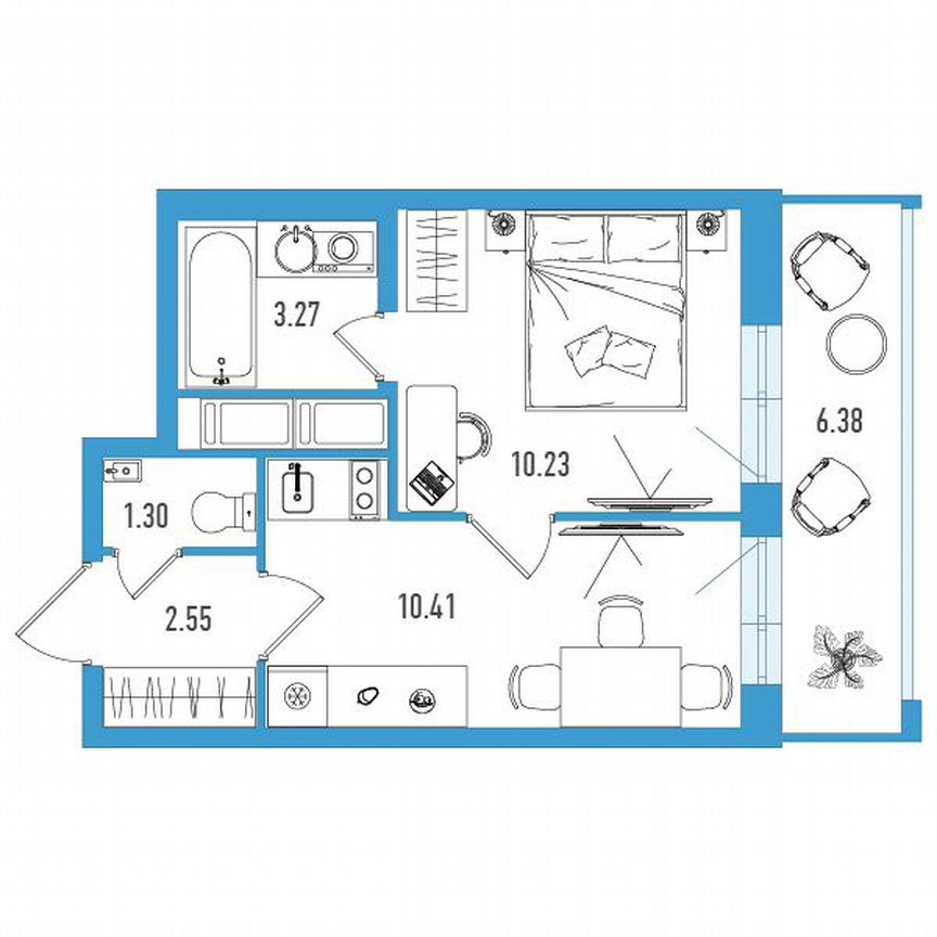 1-к. квартира, 29 м², 11/18 эт.