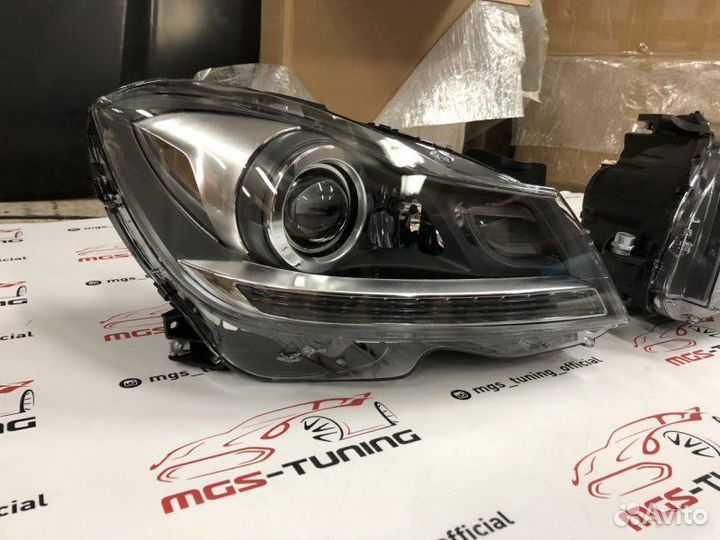Рестайлинг фары на Mercedes w204 c-class