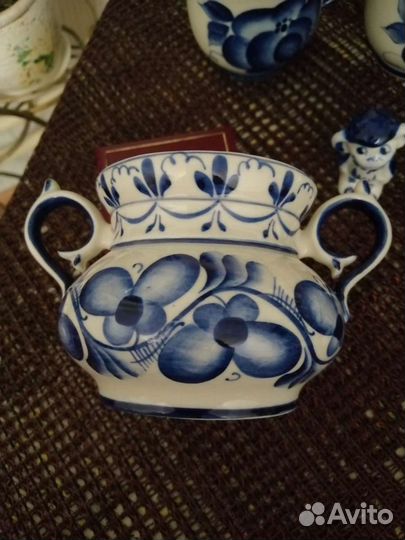 Старая Гжель сахарница