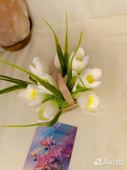 Набор мыла женский,Подснежники в лукошке