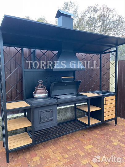 Мангал с крышей