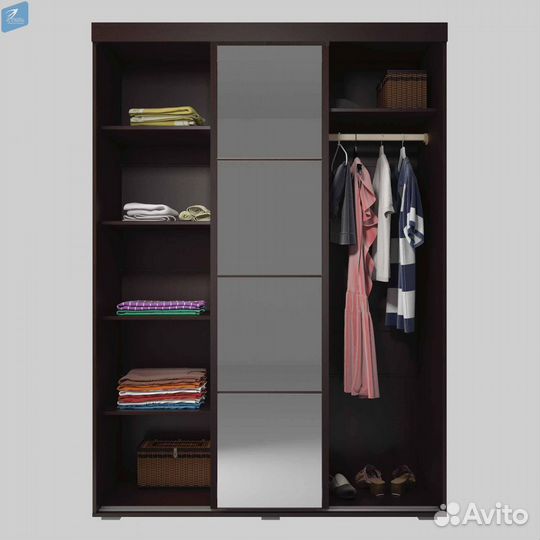 Вега Шкаф шк-02 Венге Дуб молочный