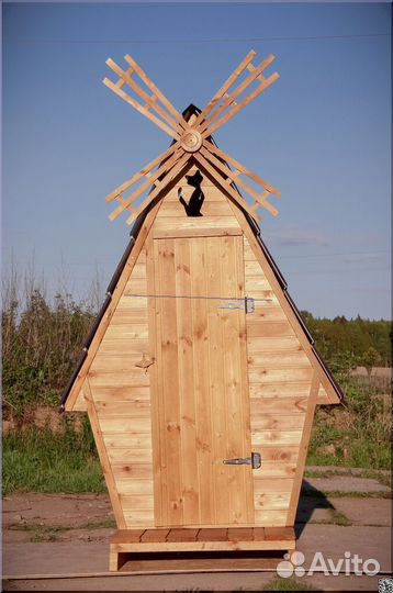 Дачный туалет деревянный ART128