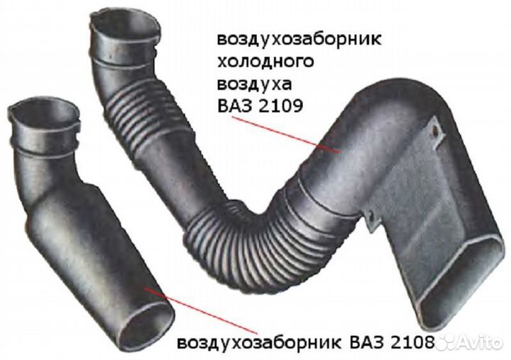 Воздухозаборник ваз 2108-2114 холодный впуск