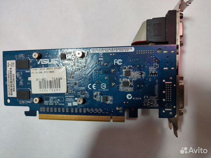 Видеокарта asus en 210 silent di 512 mb